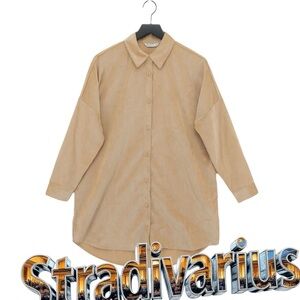 Stradivarius Beige Casual Button Down Shirt